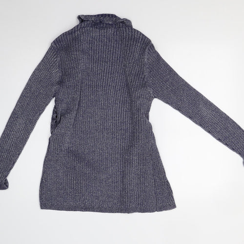 Anna Rose Womens Blue  Knit Cardigan Jumper Size L