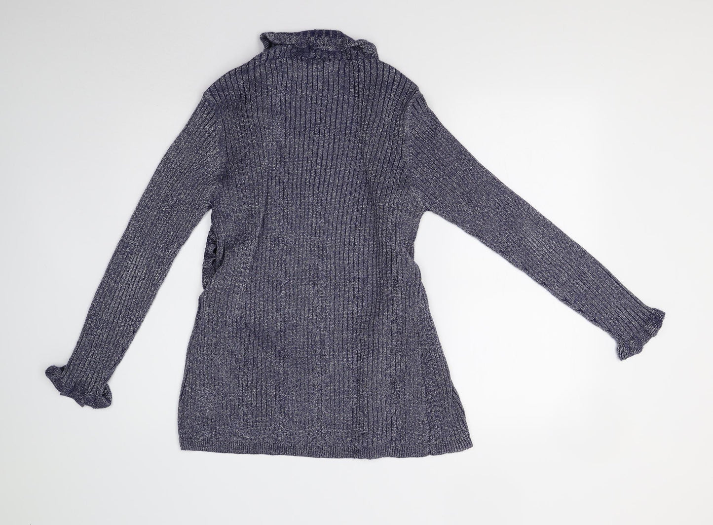 Anna Rose Womens Blue  Knit Cardigan Jumper Size L