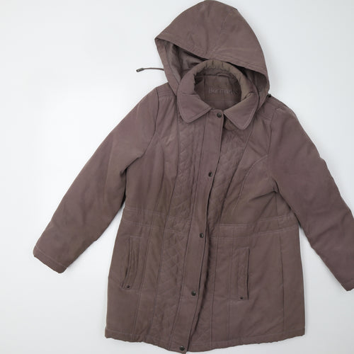 Bonmarché Womens Brown   Overcoat Coat Size 16