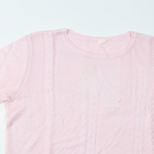 Preworn Womens Pink  Knit Pullover Jumper Size 12