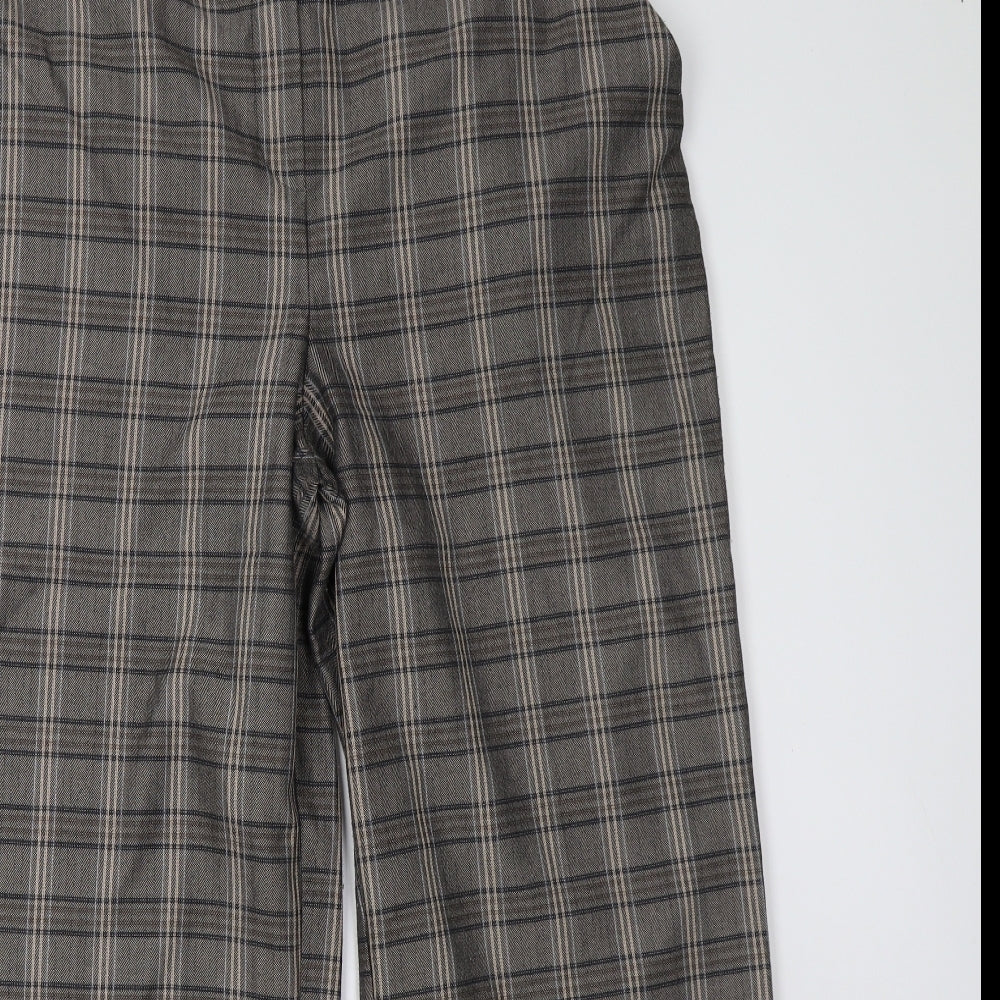 TU Womens Brown Check  Trousers  Size 16 L29 in