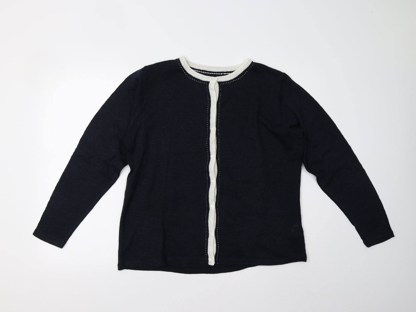 Preworn Womens Blue  Knit Cardigan Jumper Size M