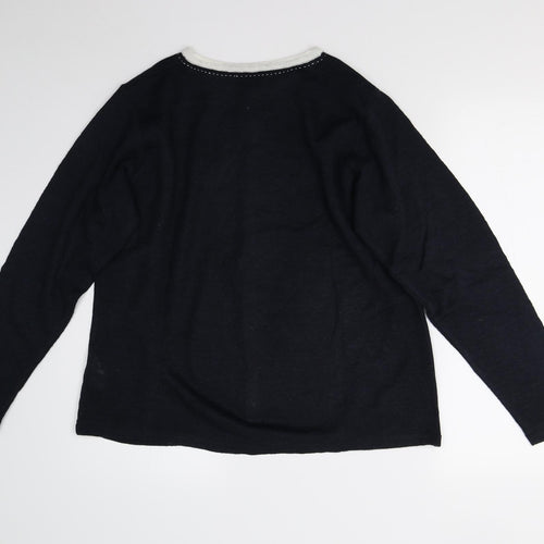 Preworn Womens Blue  Knit Cardigan Jumper Size M