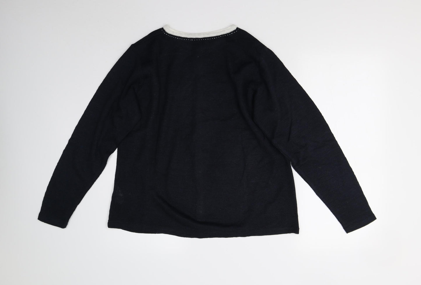 Preworn Womens Blue  Knit Cardigan Jumper Size M