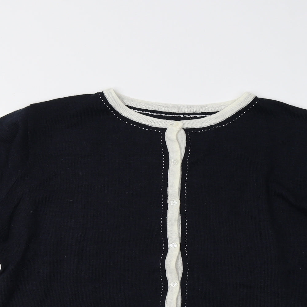 Preworn Womens Blue  Knit Cardigan Jumper Size M