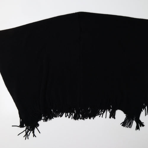 Preworn Womens Black  Knit Cape Jumper One Size