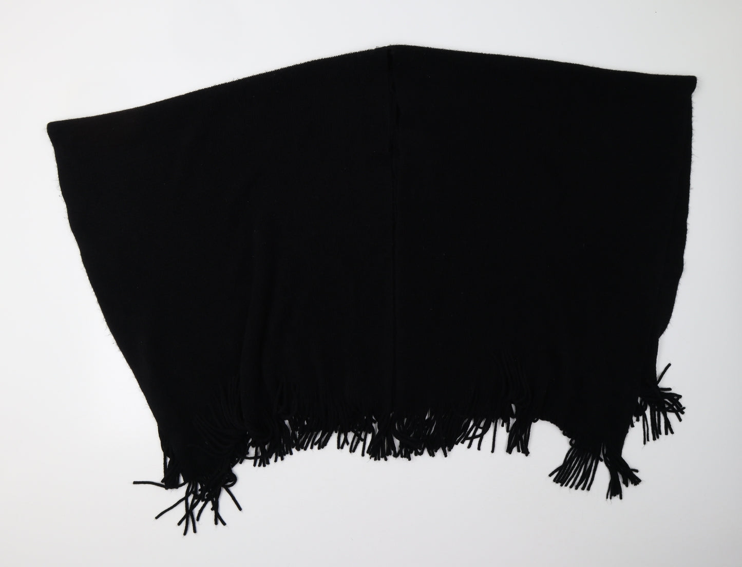 Preworn Womens Black  Knit Cape Jumper One Size