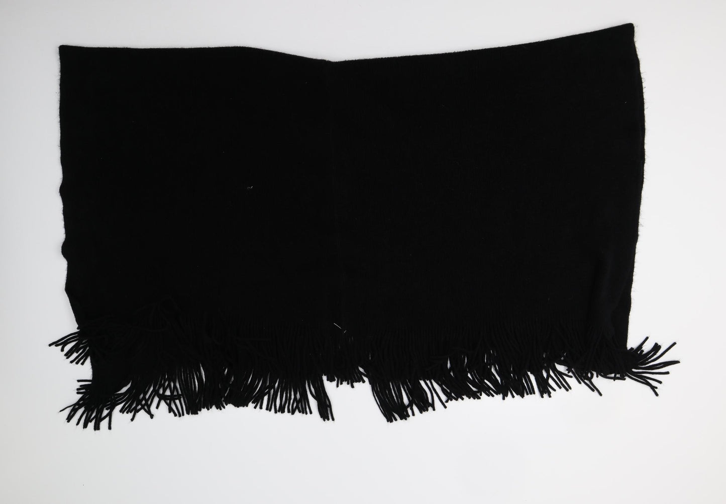 Preworn Womens Black  Knit Cape Jumper One Size