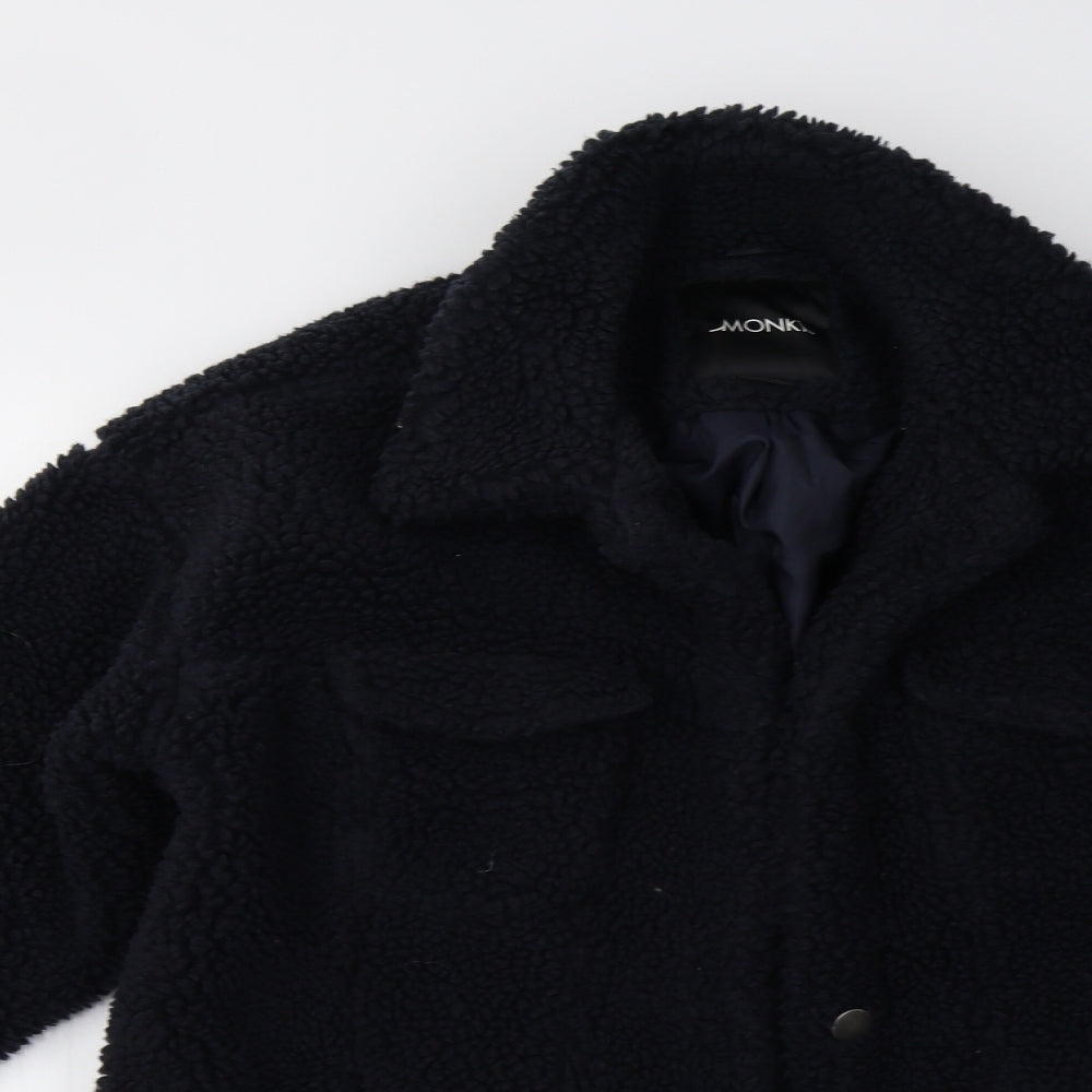 Monki Mens Blue  Fleece Jacket  Size 2XS