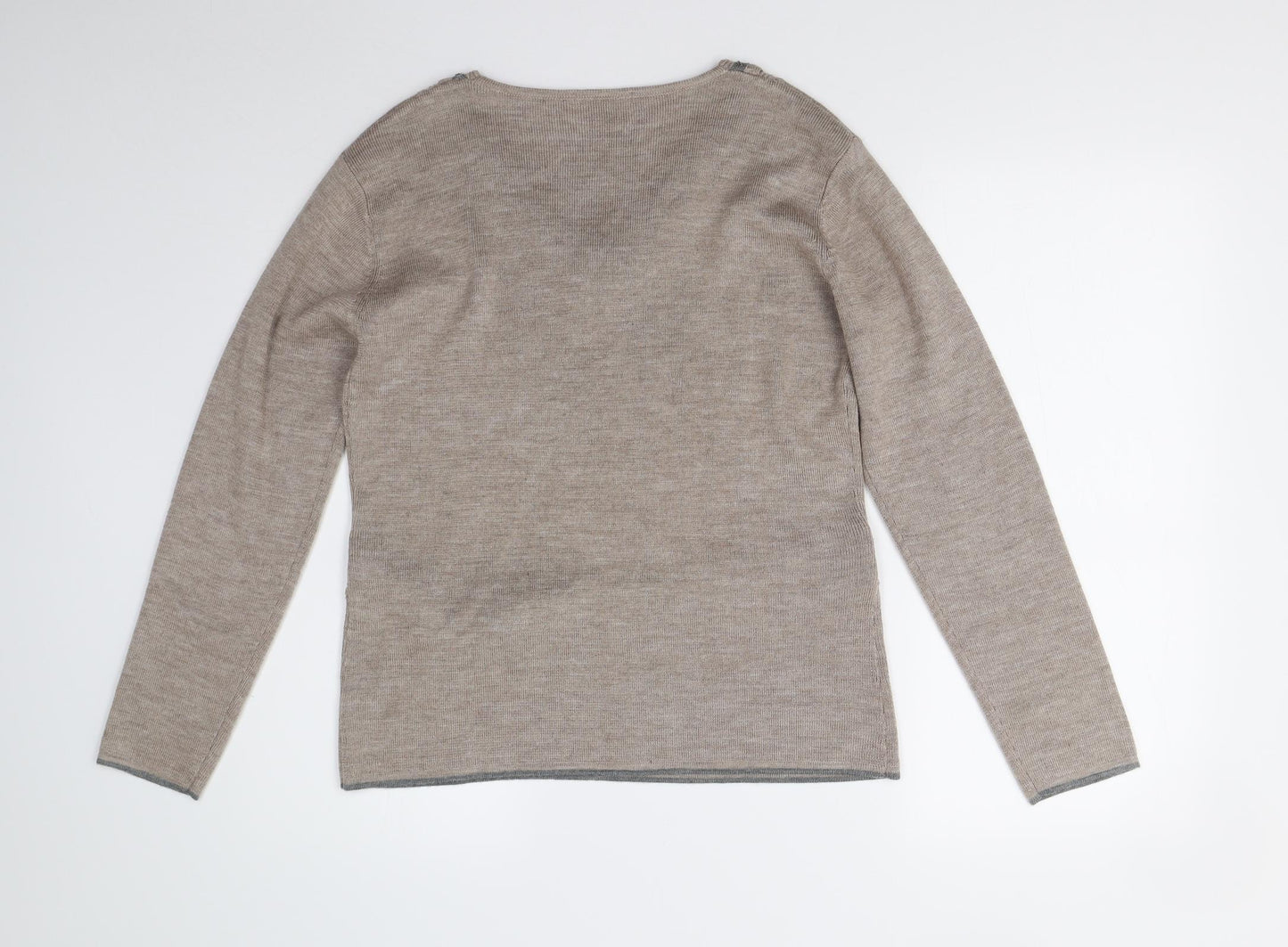 Preworn Womens Beige  Knit Pullover Jumper Size M