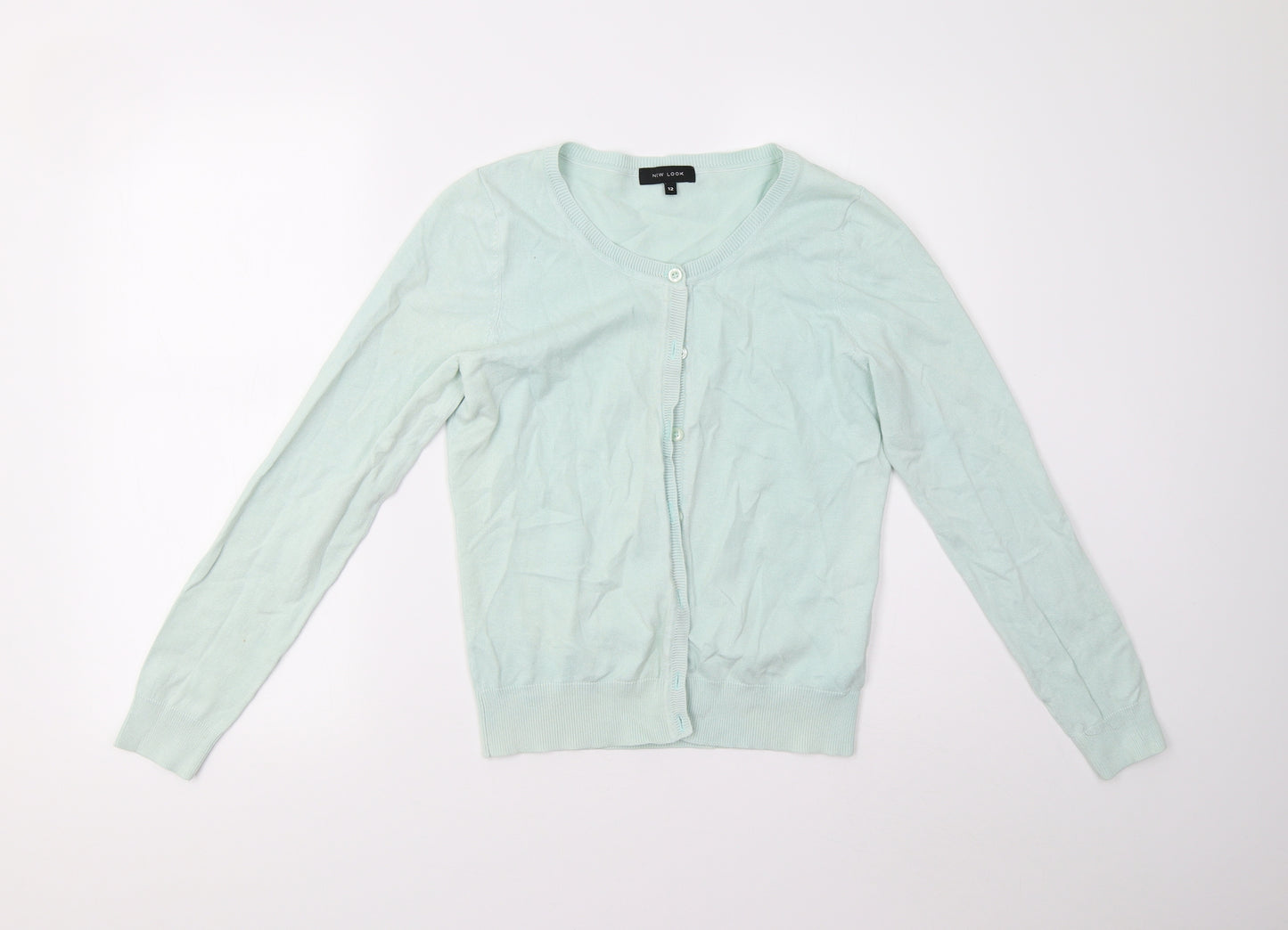New Look Womens Green  Knit Cardigan Jumper Size 12