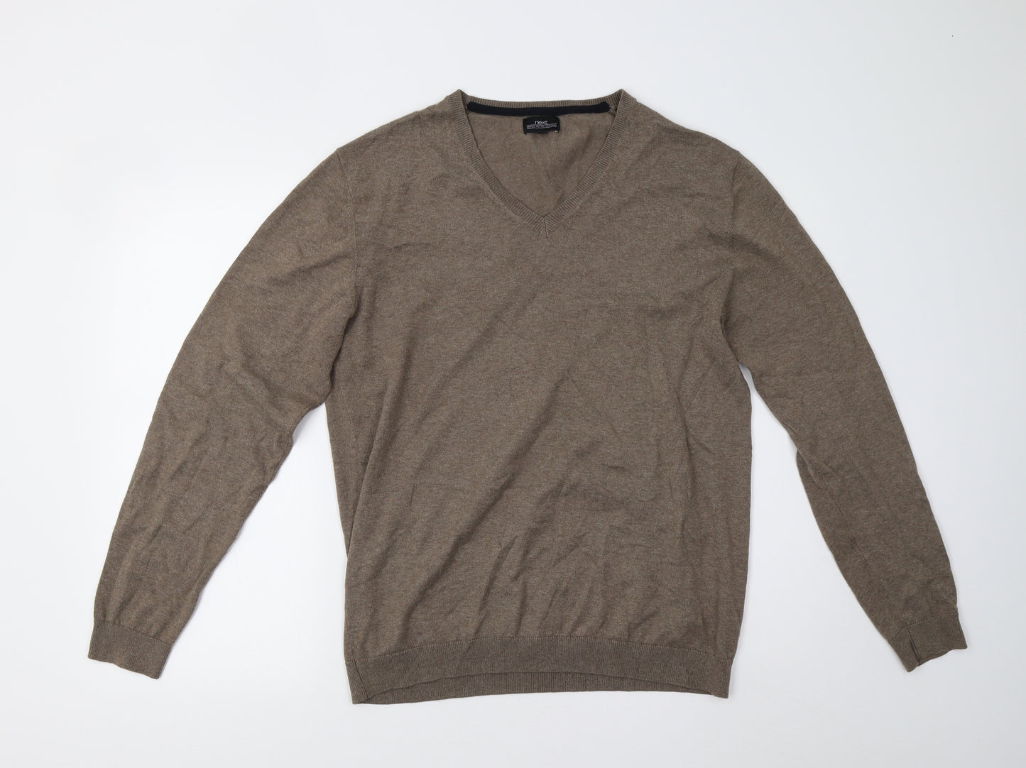 NEXT Mens Brown  Knit Pullover Jumper Size M