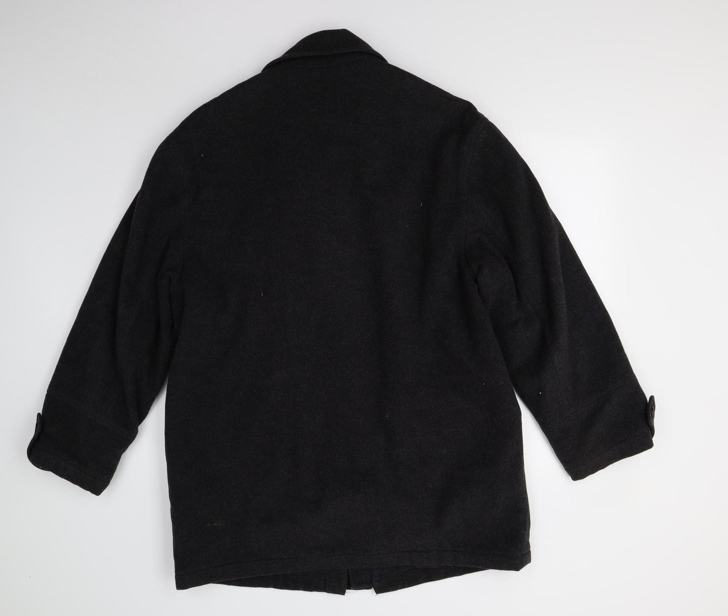 BHS Mens Black   Overcoat Coat Size S