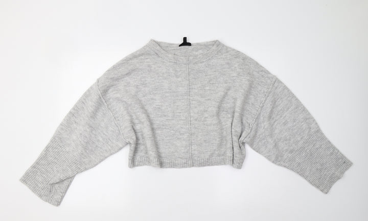 Topshop Womens Grey Pullover Jumper Size 8