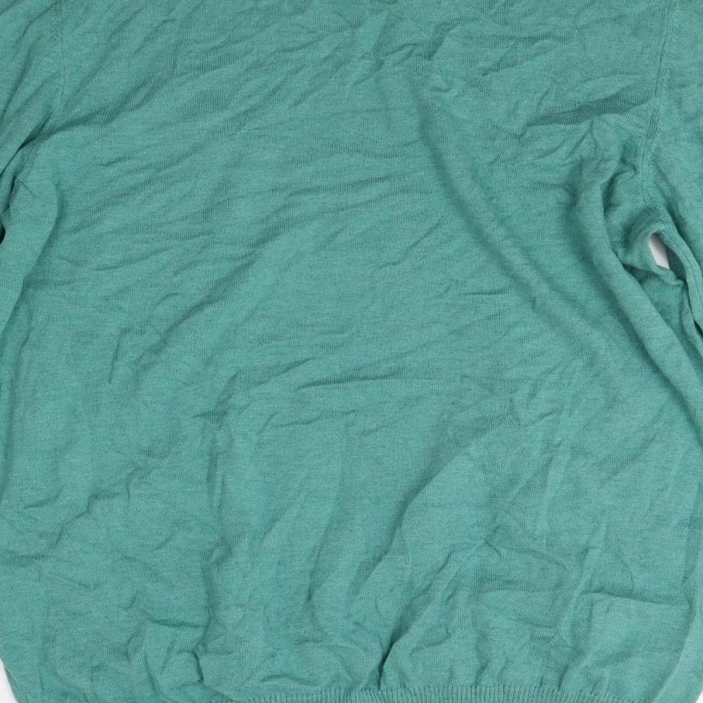 Lyle & Scott Mens Green  Knit Pullover Jumper Size 2XL