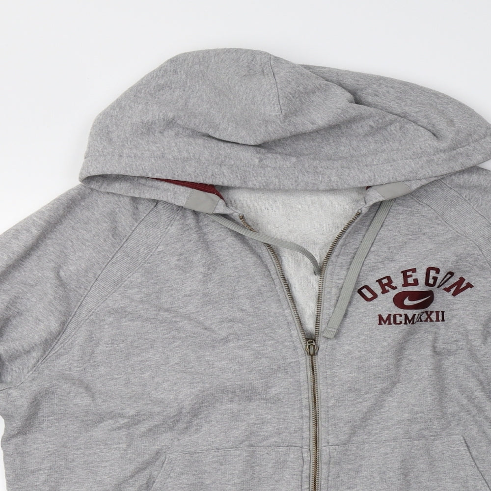 Nike Mens Grey   Full Zip Hoodie Size L  - Oregon