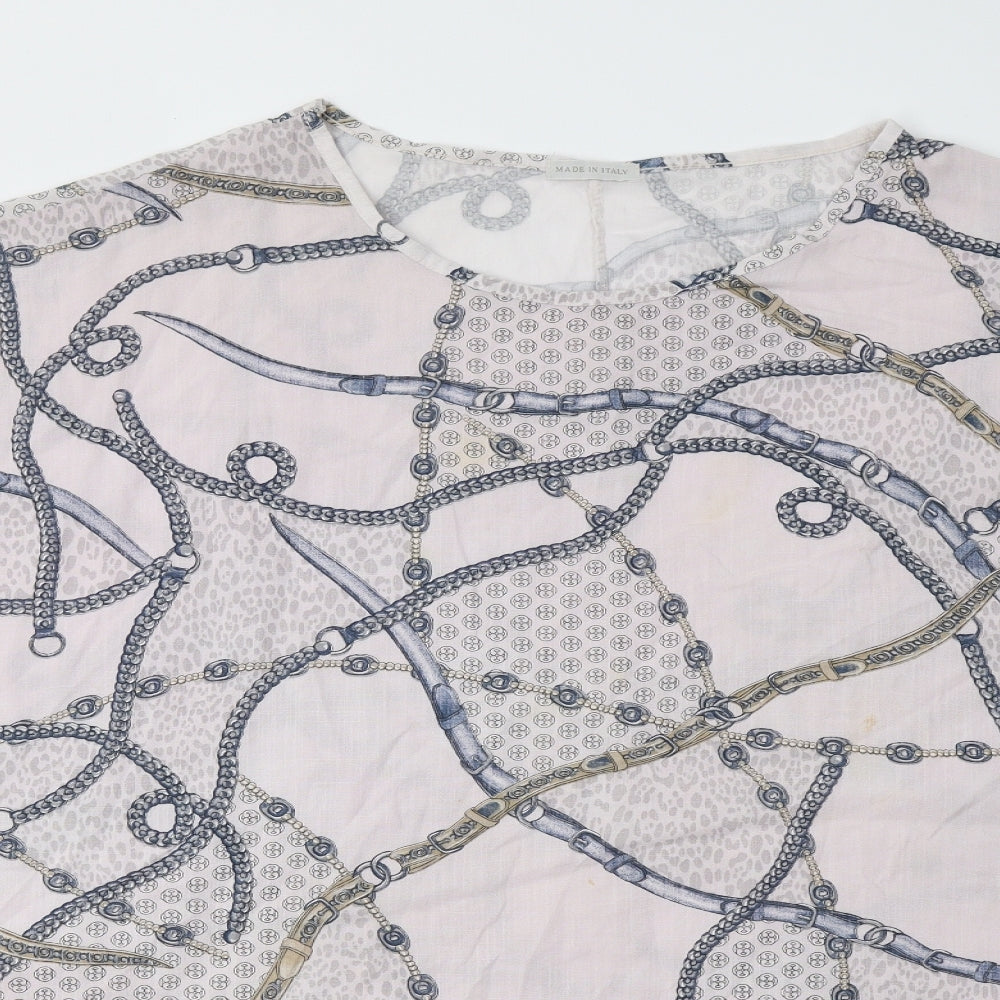 Made in Italy Womens Multicoloured   Basic T-Shirt Size XL