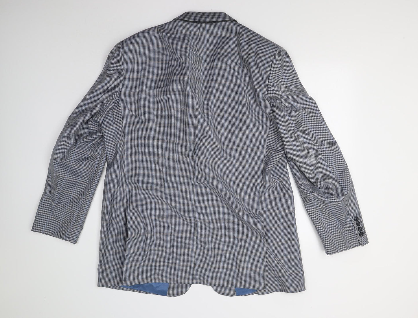 Preworn Mens Blue Check  Jacket Suit Jacket Size 42