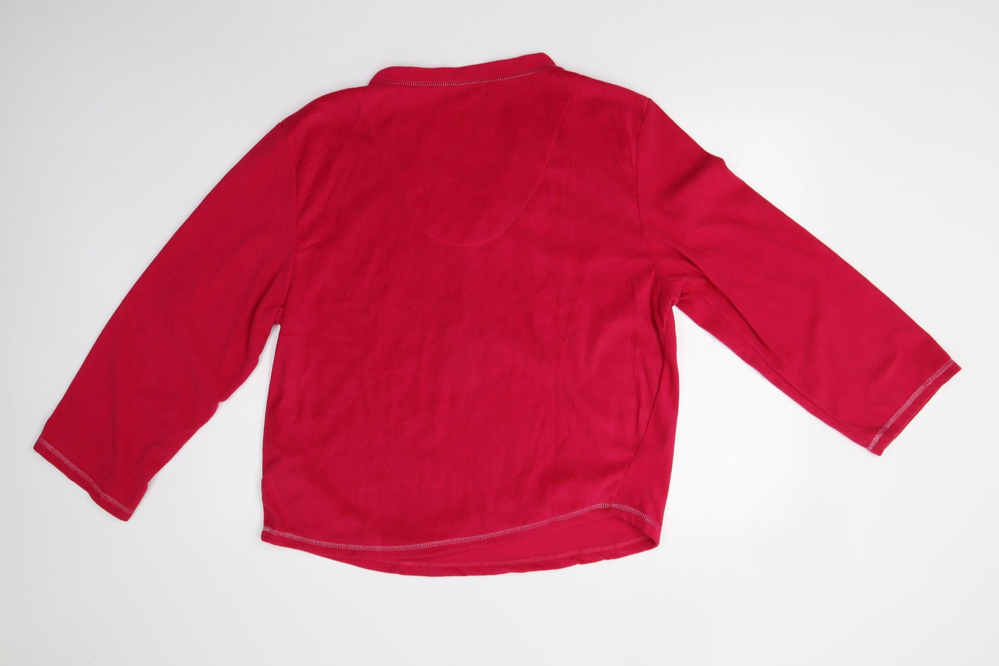 Primark Womens Pink Solid Fleece Top Pyjama Top Size 20
