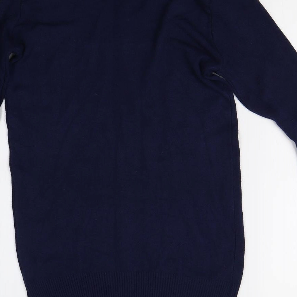 Victor Mod Womens Blue  Knit Pullover Jumper Size S