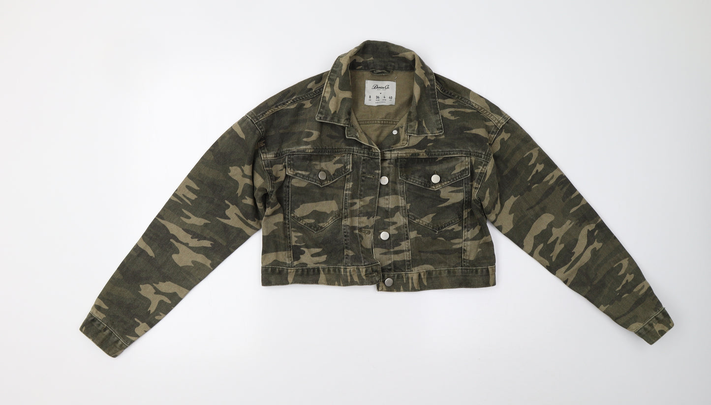 Primark Womens Green Camouflage  Jacket  Size 8