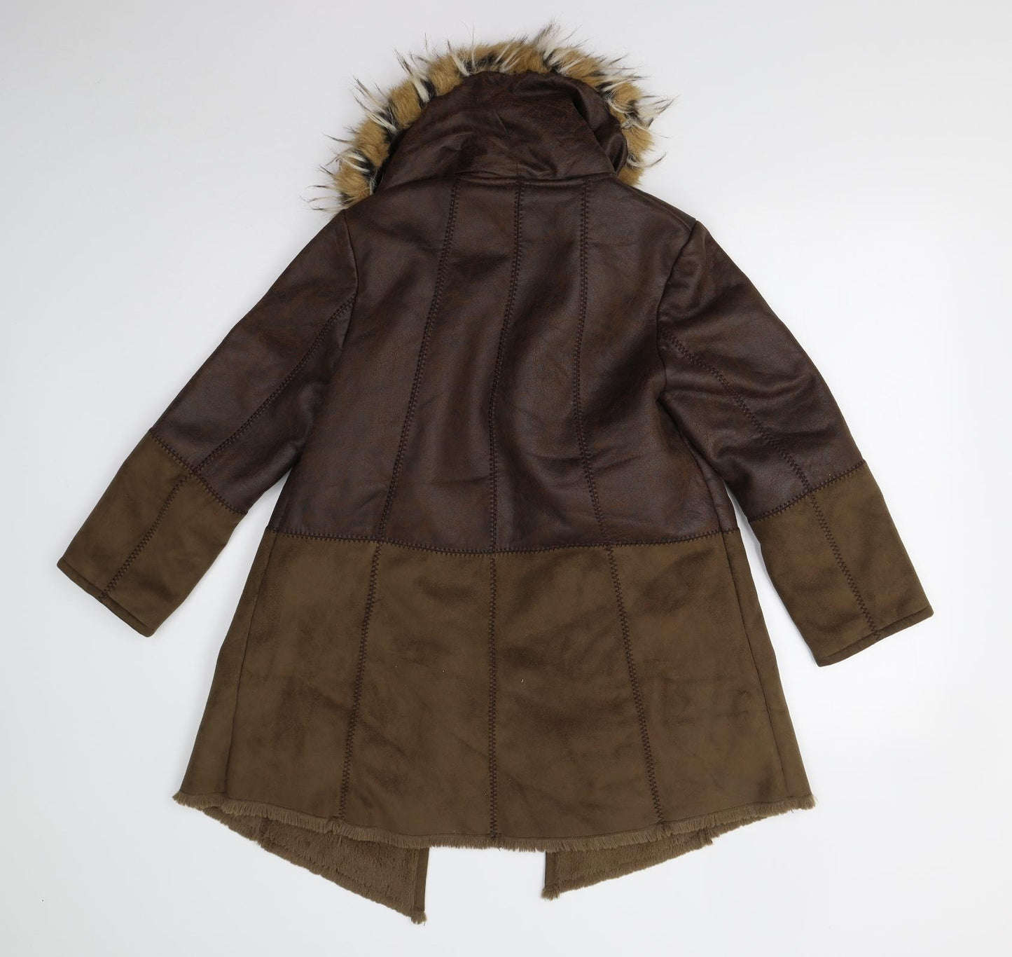 River Island Womens Brown   Overcoat Coat Size 10