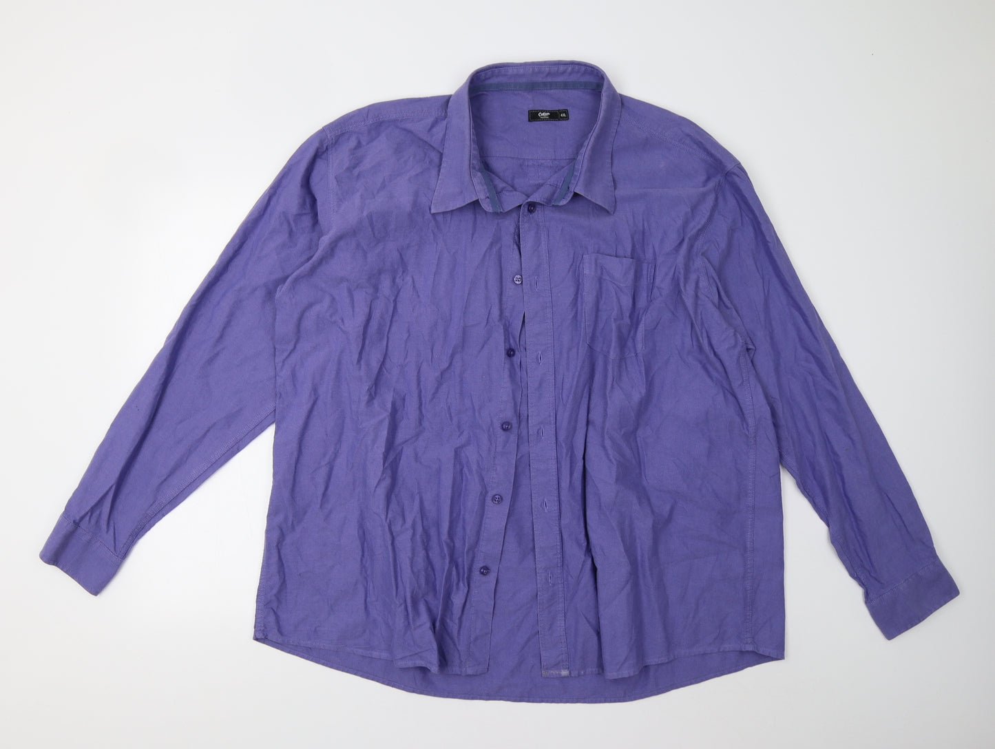 Cotton Traders Mens Blue    Button-Up Size 4XL