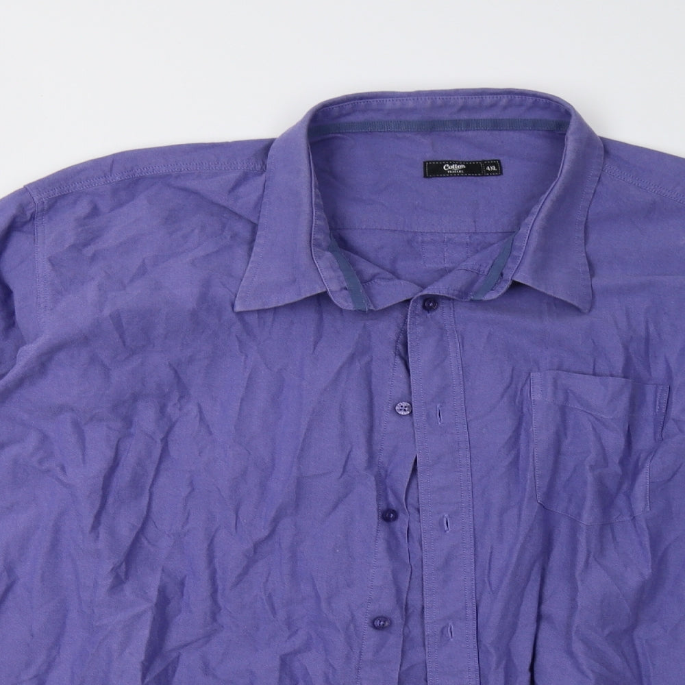 Cotton Traders Mens Blue    Button-Up Size 4XL