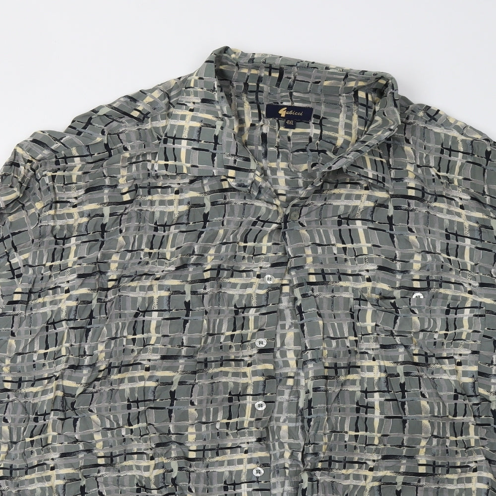 Gabicci Mens Multicoloured Check   Button-Up Size 4XL