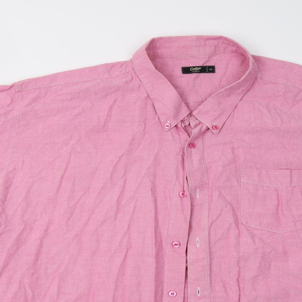 Cotton Traders Mens Pink    Button-Up Size 4XL