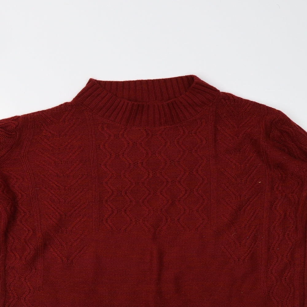 Matalan Womens Red  Knit Pullover Jumper Size M