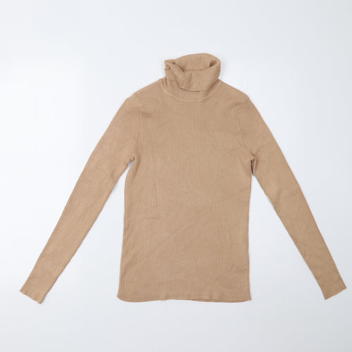 M&S Womens Beige  Knit Pullover Jumper Size 8