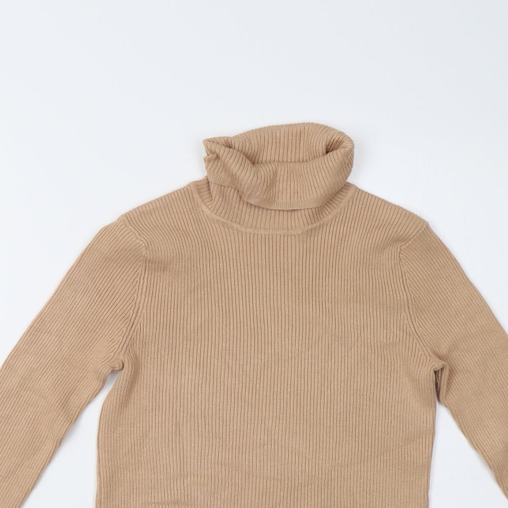 M&S Womens Beige  Knit Pullover Jumper Size 8