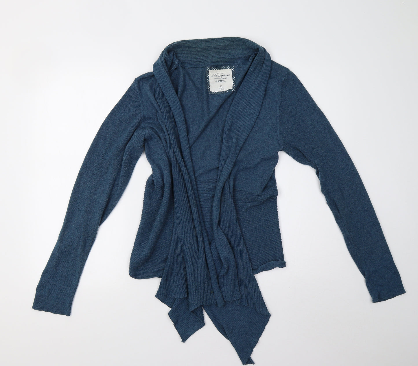 Primark Womens Blue  Knit Cardigan Jumper Size 16