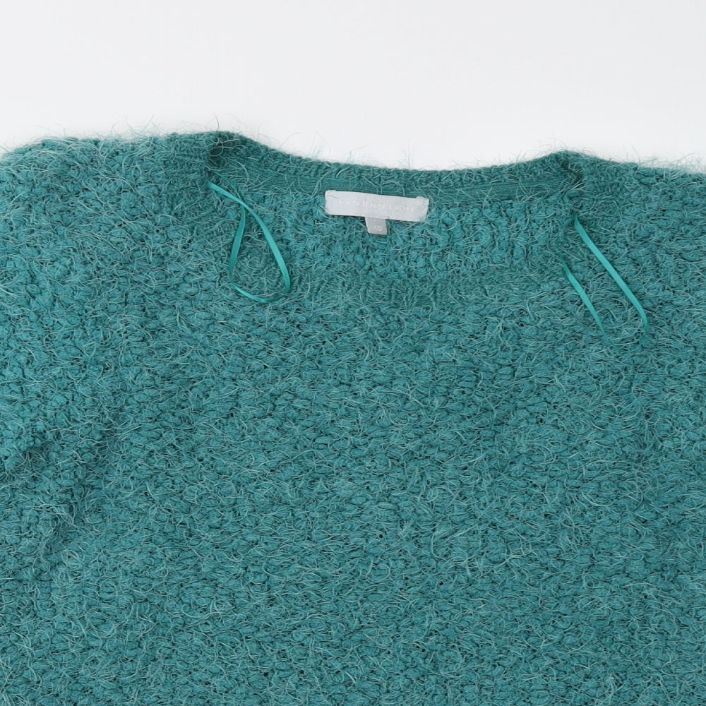 Red Herring Womens Green  Knit Pullover Jumper Size 10