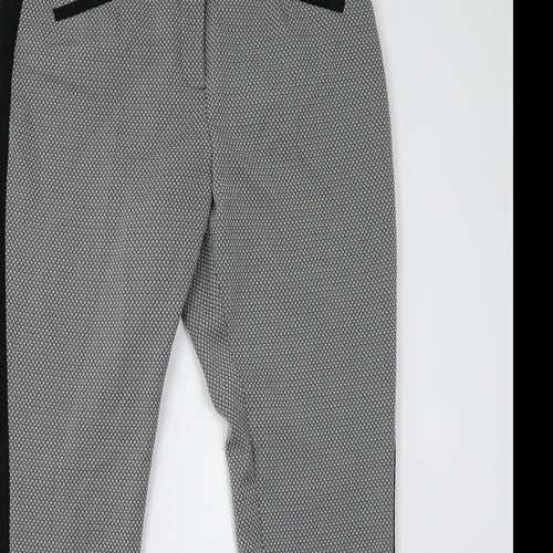 South Womens Grey Geometric  Trousers  Size 12 L30 in