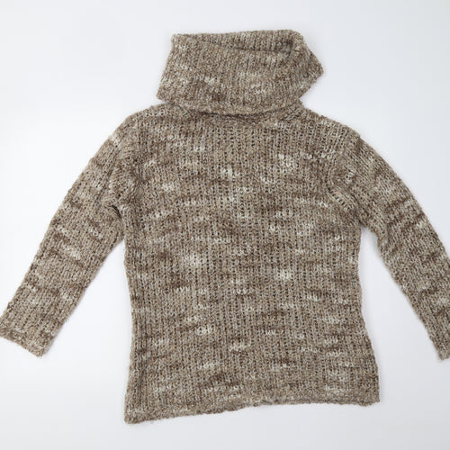 M&S Womens Brown  Knit Pullover Jumper Size 8