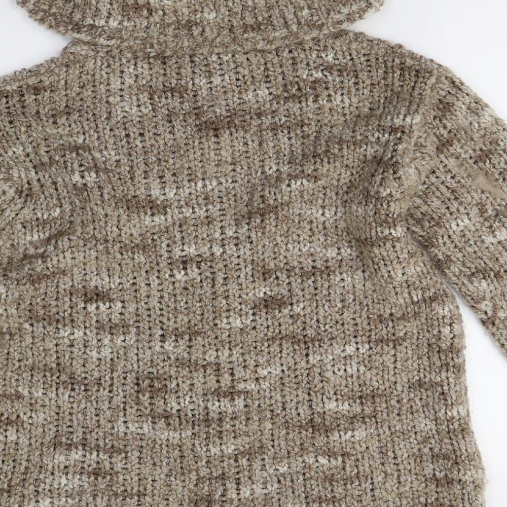 M&S Womens Brown  Knit Pullover Jumper Size 8