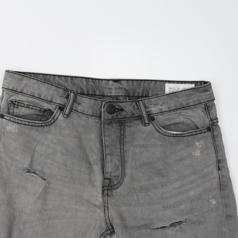 Primark Mens Grey   Bermuda Shorts Size 32