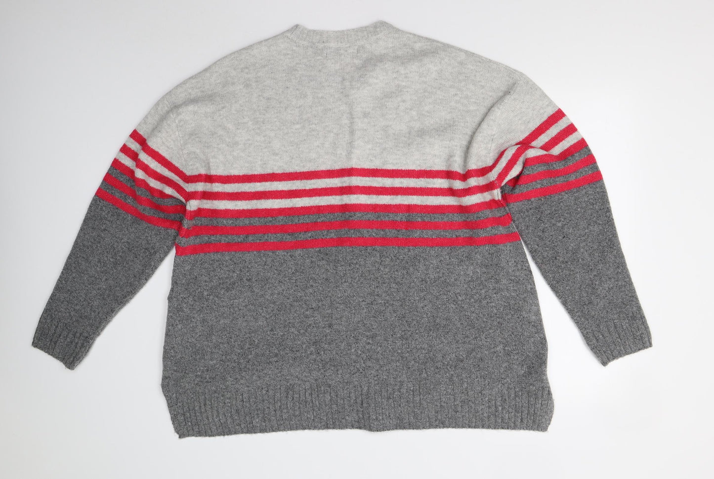 M&S Womens Grey  Knit Pullover Jumper Size XL