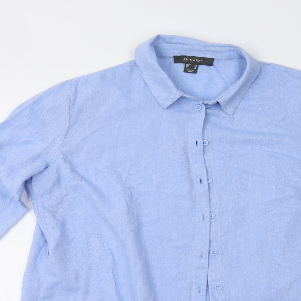 Primark Womens Blue   Basic Button-Up Size 10
