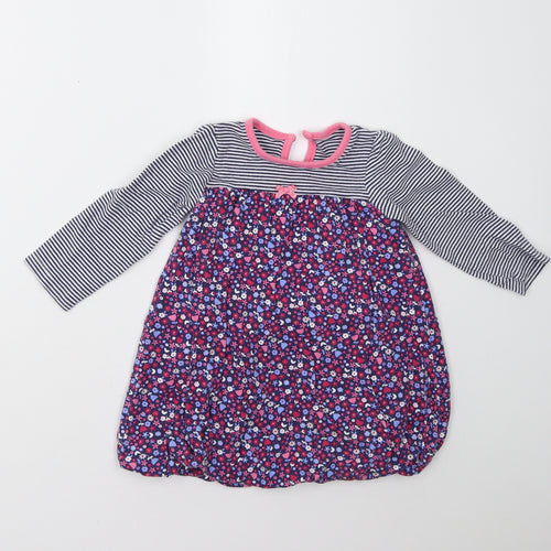 George Girls Multicoloured Striped  T-Shirt Dress  Size 18-24 Months