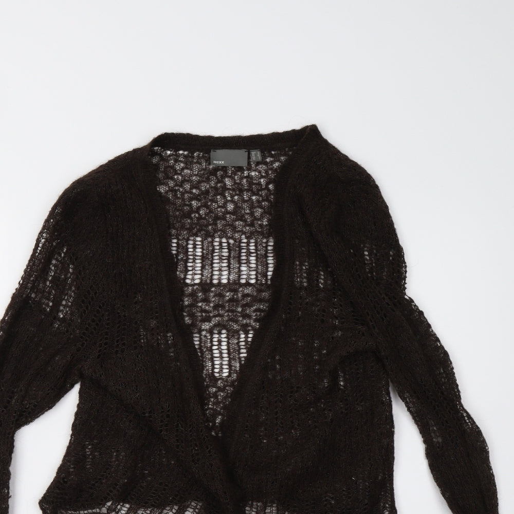 Mex Womens Brown  Knit Cardigan Jumper Size L