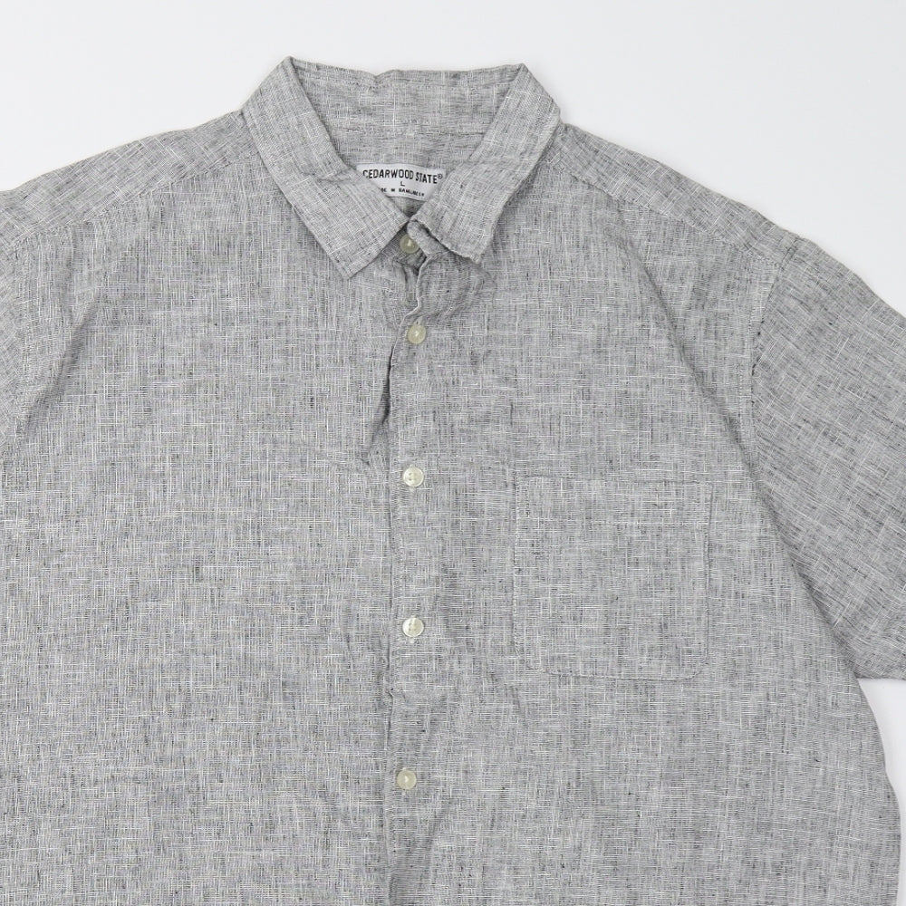 Primark Mens Grey    Button-Up Size L