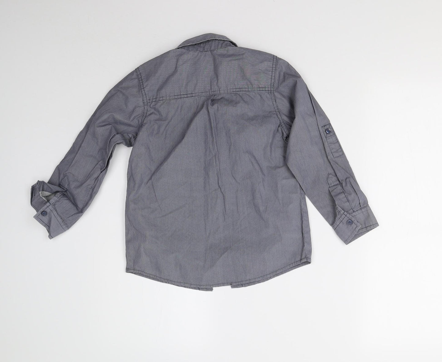 George Boys Blue Striped  Basic Button-Up Size 6-7 Years