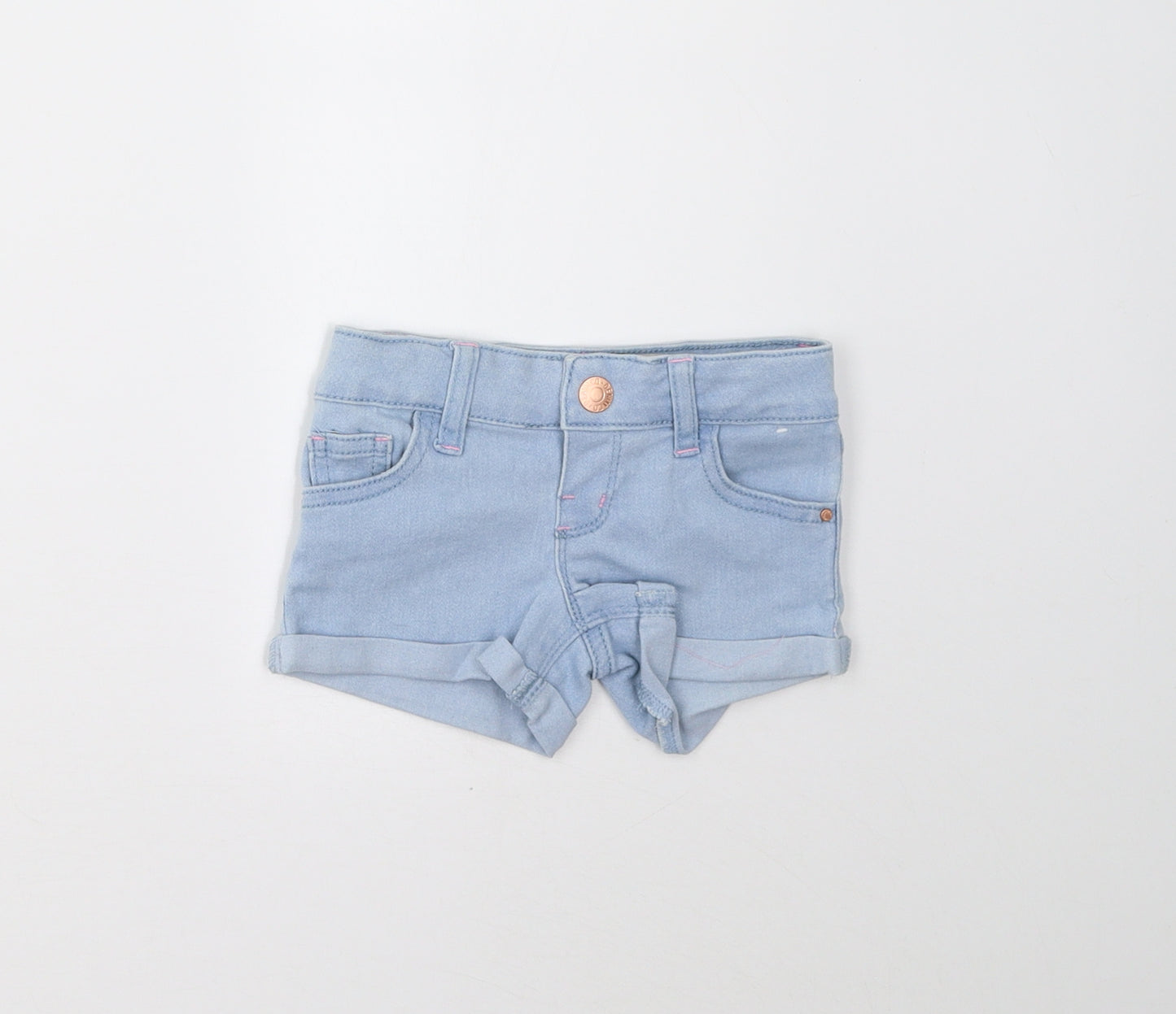Primark Baby Blue  Denim Cropped Trousers Size 18-24 Months  - Shorts