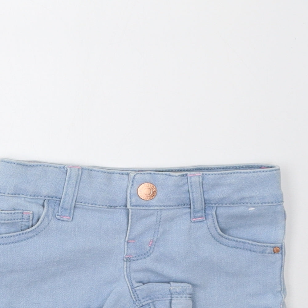 Primark Baby Blue  Denim Cropped Trousers Size 18-24 Months  - Shorts