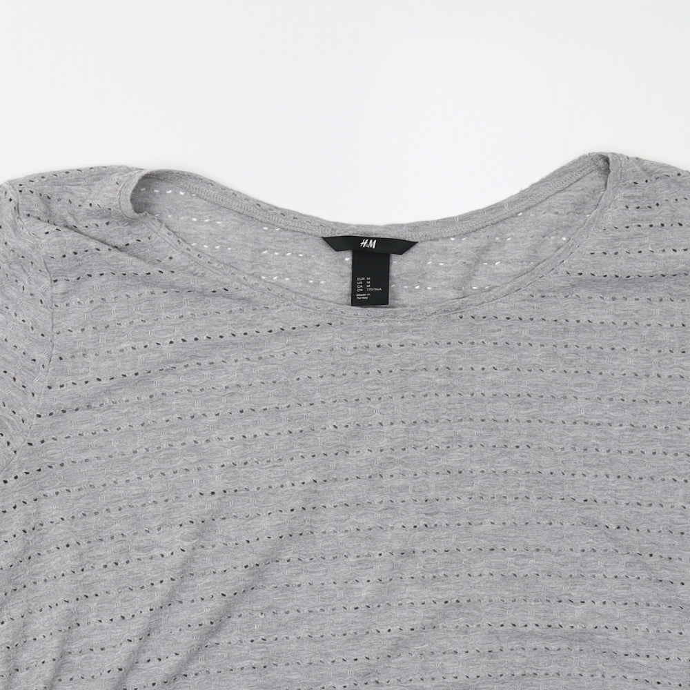 H&M Womens Grey   Basic T-Shirt Size M