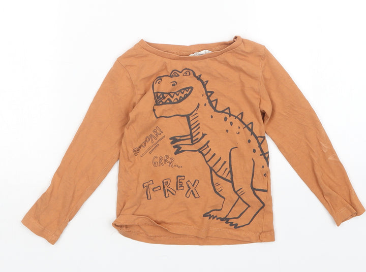 H&M Boys Orange   Basic T-Shirt Size 18-24 Months
