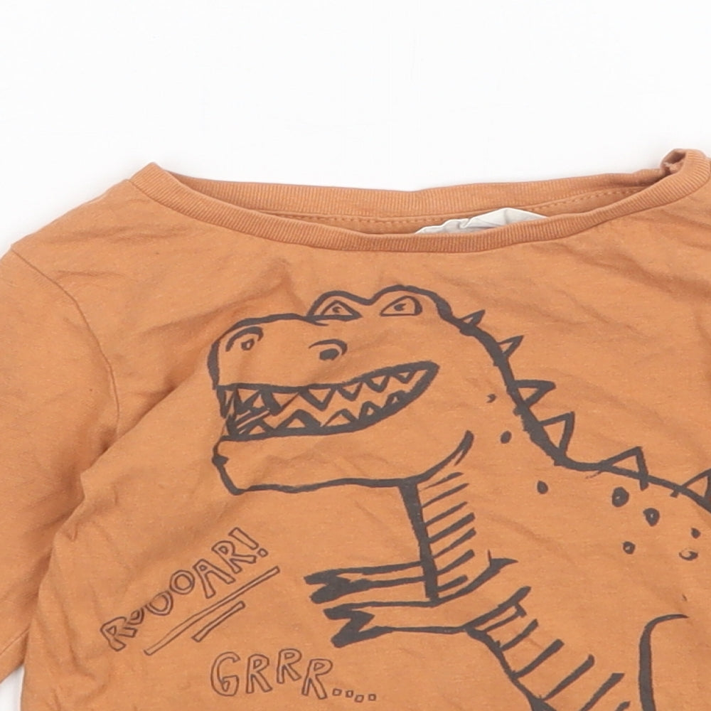 H&M Boys Orange   Basic T-Shirt Size 18-24 Months
